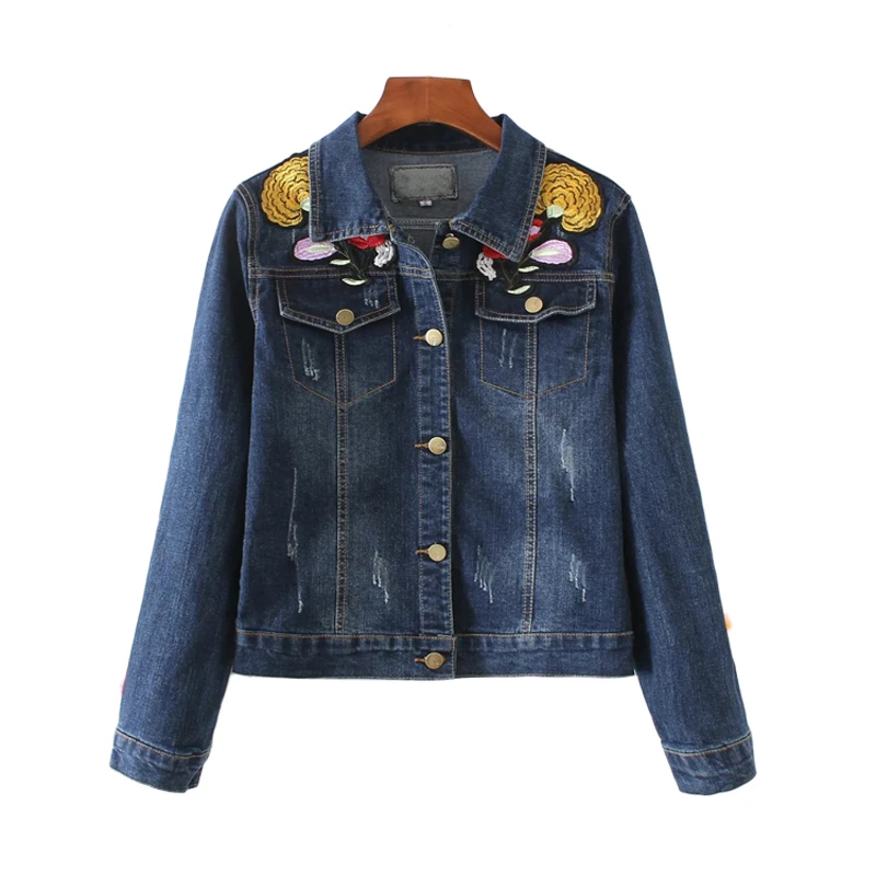 Compra con volantes chaqueta de mezclilla online al por