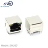 Rj45 Female Socket With Led Right Angle Connector 8p8c Pcb Shield Jack