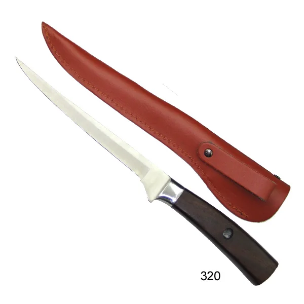 New hunting cá phi lê dao với vỏ bọc bằng da bayonet knife