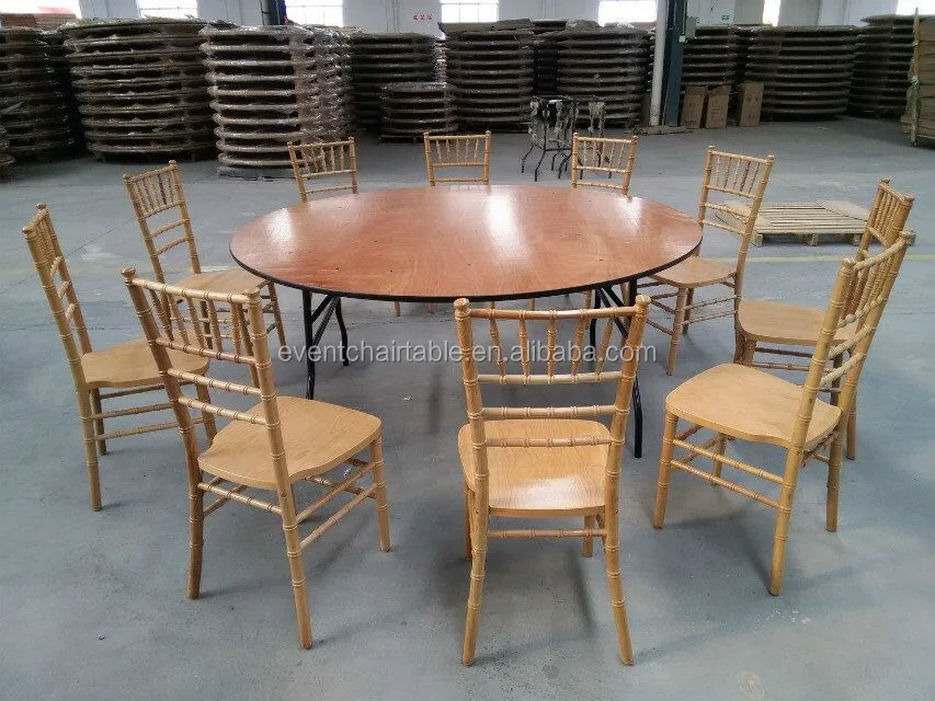 10 People Folding Dining Banquet Table And Chairs In Set For Wedding