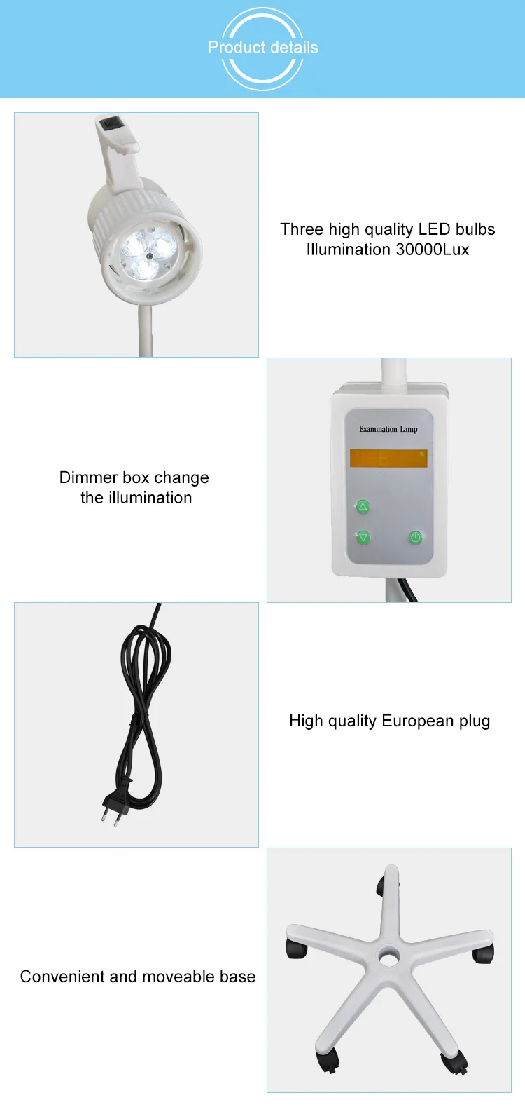 medical  exam light hospital equipment for outpatient examination and treatment