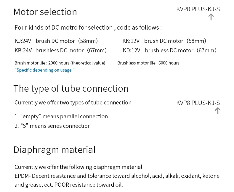 kamoer KVP8 PLUS air electric pump 12v diaphragm vacuum pump 