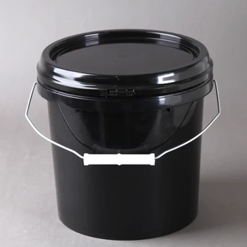 black plastic pail