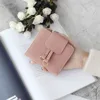 2019 News PU Leather Rings Belts Short Pure Color Students Wallets For Girls