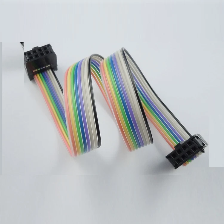 Encabezado de 8 vías enchufe 2.54 mm cable plano de la IDC montaje cantidad 1,2,5,10 o 25 MBK0-06
