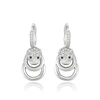 28162 xuping diamond drop dangling silver animal earring for women
