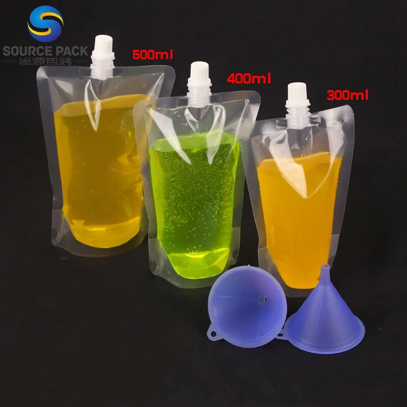 Clear Spout Pouch With Cap For Liquid Packaging Bag - Buy Drink Pouch ...