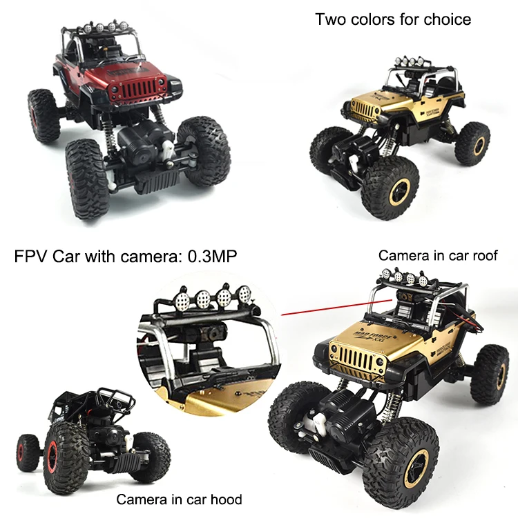 Electronic Product Wifi Spy Camera Fpv Scale Rc Rock Crawler Truck With