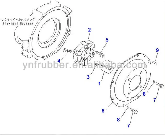 EXCAVATOR CPLG: 80A Centaflex coupling size 80, natural rubber