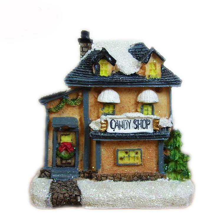 Decoration rural style hand made resin building house