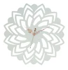 laser cut creative design clock with hollow out flower dial Luxury wall clock for home Decoration