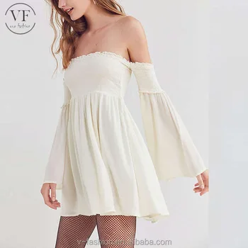 off the shoulder smock dress