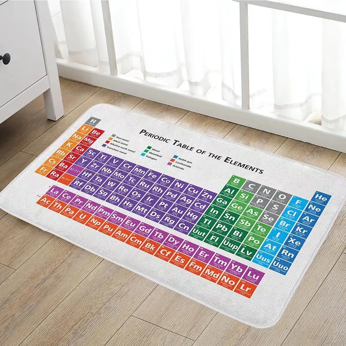 Periodic Table of Elements Bath Rug Non-Slip Floor Outdoor Indoor Front Door Mat