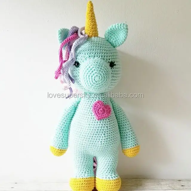 party Handmade toy READY TO SHIP pastels Amigurumi Unicorn magical Soft Toy Handmade Crochet Unicorn Doll pegasus