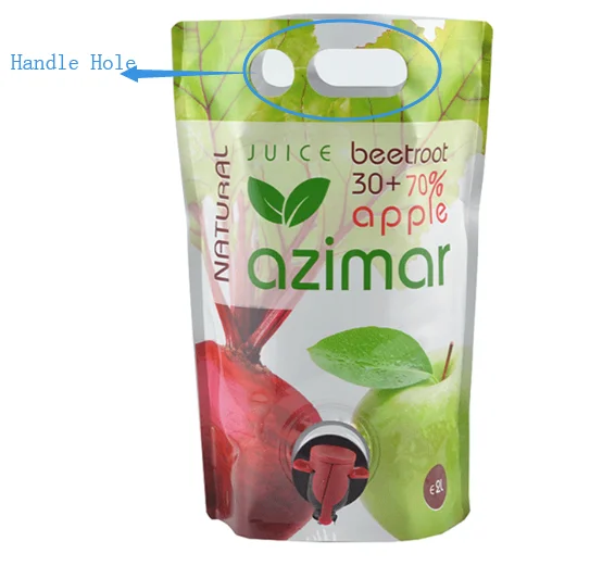 High Quality Double Insert Bottom Bag Apple Juice Bag In Box Stand Up