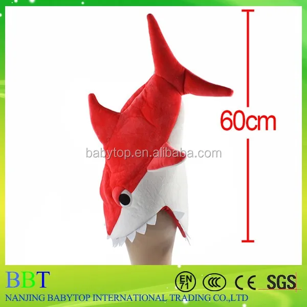 shark plush hat