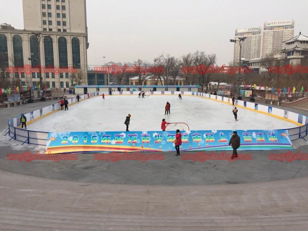 Pe Material Synthetic Ice Rinks Hockey Boards Ice Rink Barrier / Indoor