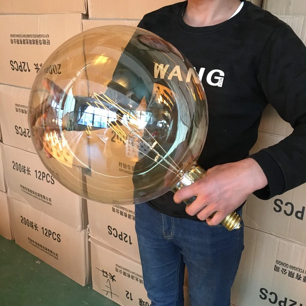 Big Size Edison Led Bulb Giant Globe Bulb G380 Non dimmable 8w 220 240v 