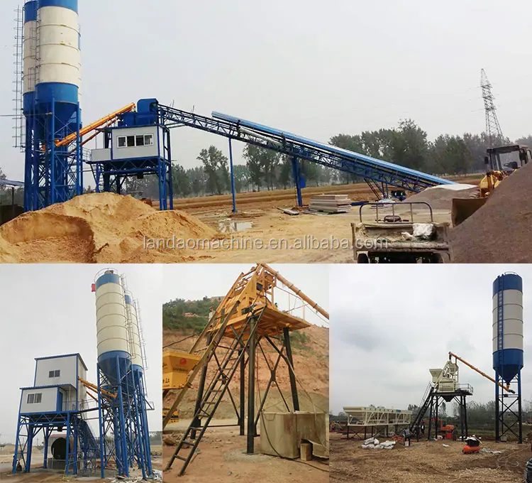 Sand Precast Concrete Plant Equipment 35m3/h 35 CBM Mini Concrete Batching Plant