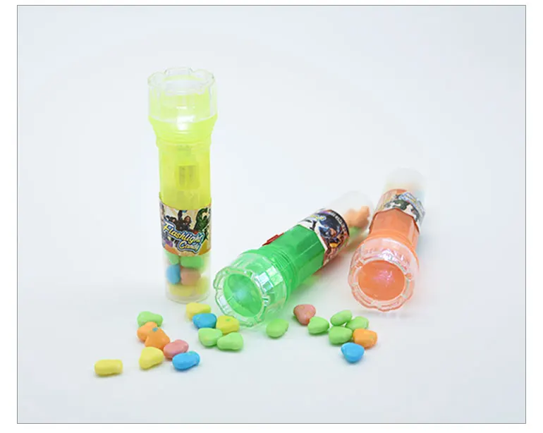 Plastic Led Light Flashlight Toy Pressed Candies Lighting Torch Toy