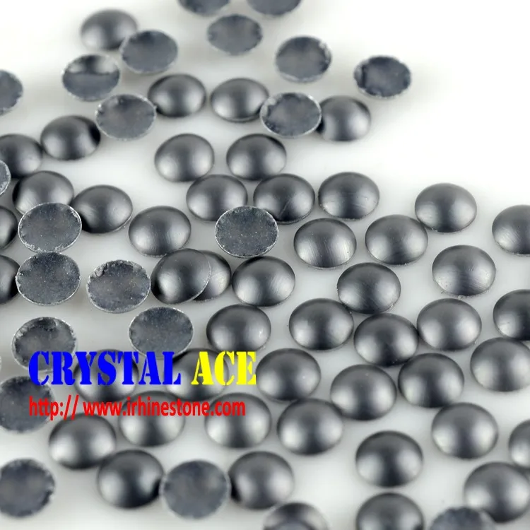 Korean Lead Free 8mm D.k. Grey Frosted Heat Transfer Half-round Pearl For Fashion Punk Pearl
