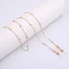 2mm Beads Copper Silver Plating Reading Spectacles Cord Holder Metal Eye Beaded Gold Sunglasses Glasses Chain For Sunglasses