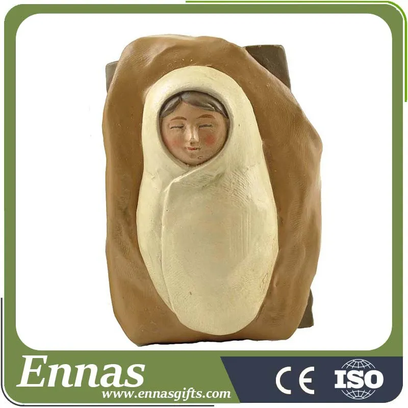 Resin Religious Nativity Jesus Sleeping Baby Figurines for decoration
