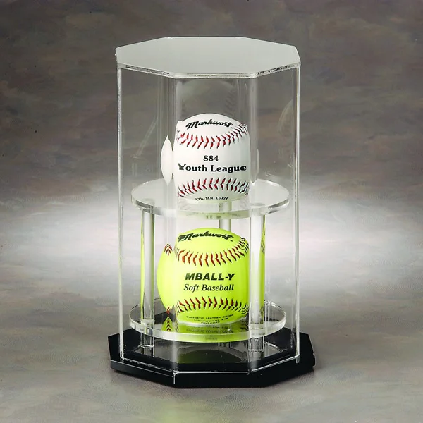 3 Tiles Cylinder Clear Acrylic Baseball Display Box Buy Baseball