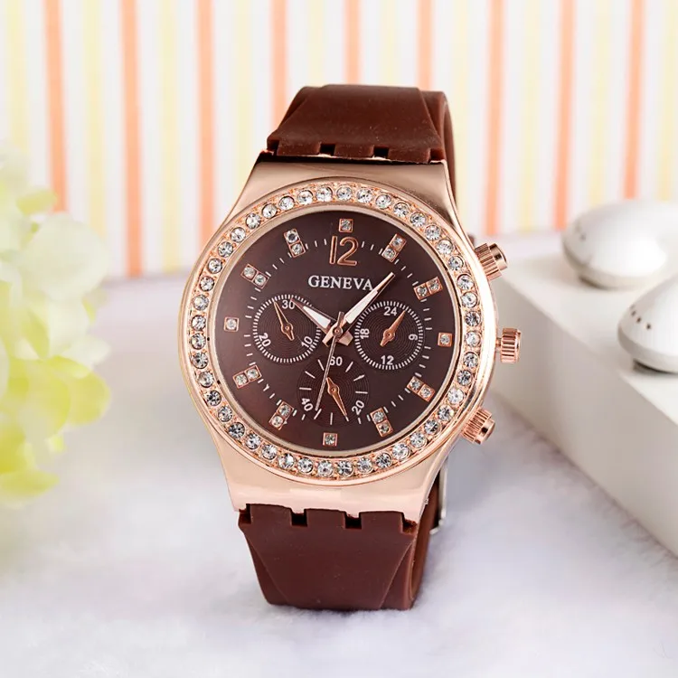 Promotional Cheap Ladies Fancy Watches,Alloy Case With Three Subdials