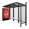 New Bus Stop Station Design made of Aluminum Alloy Profile with LED backlit strip
