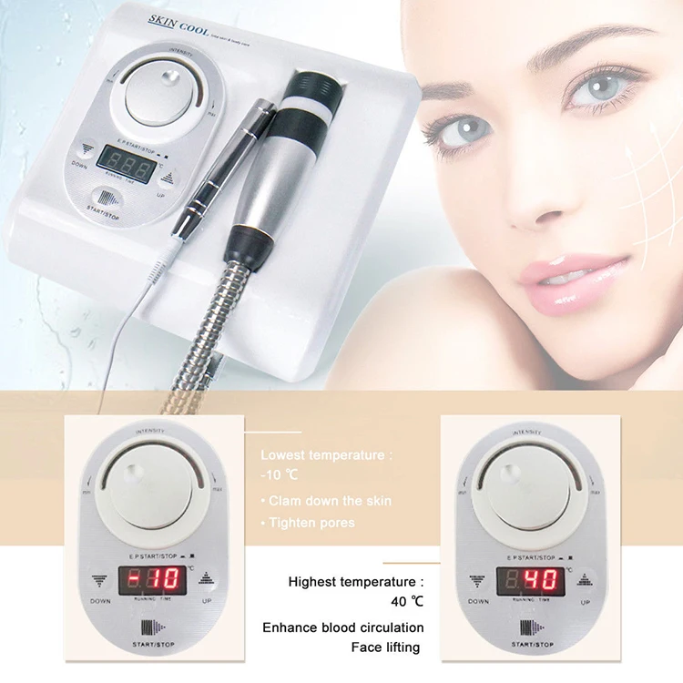 2 in 1 Cryo Facial Machine Skin Cool Electroporation No Needle Mesotherapy Equipment
