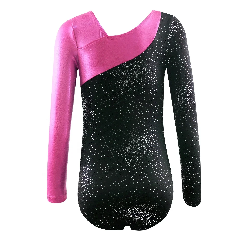 Wholesale Professional Long Sleeve Shiny Competition Girls Gymnastics 