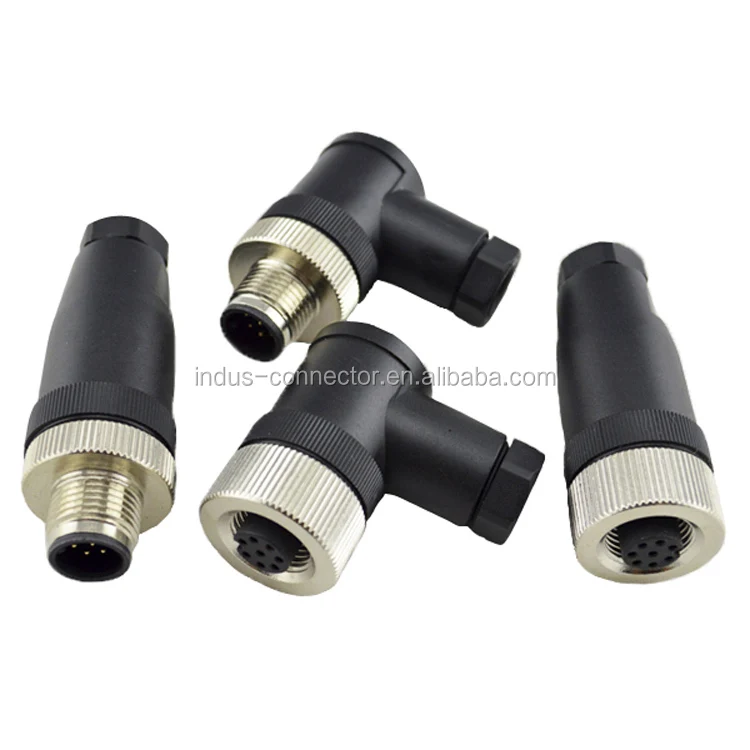 Waterproof Ip68 Sensor Connector Y Splitter Male To Female 5 Pin M12 