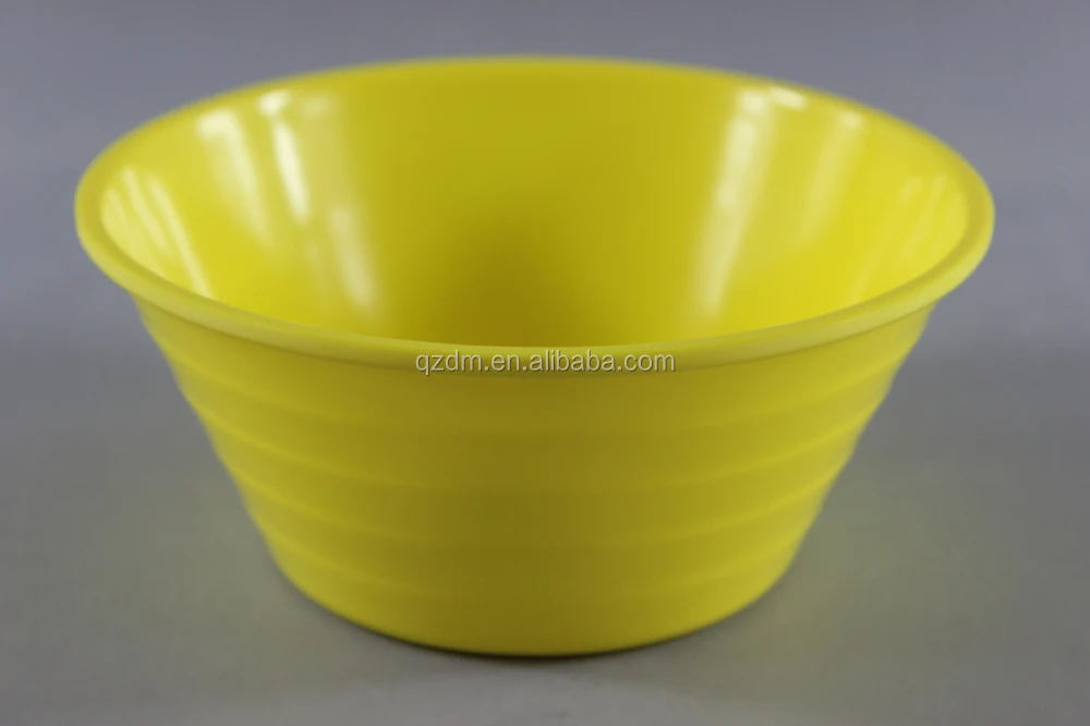 Solid Melamine Salad Bowl,Outside Wavy v Shape Storage Bowl