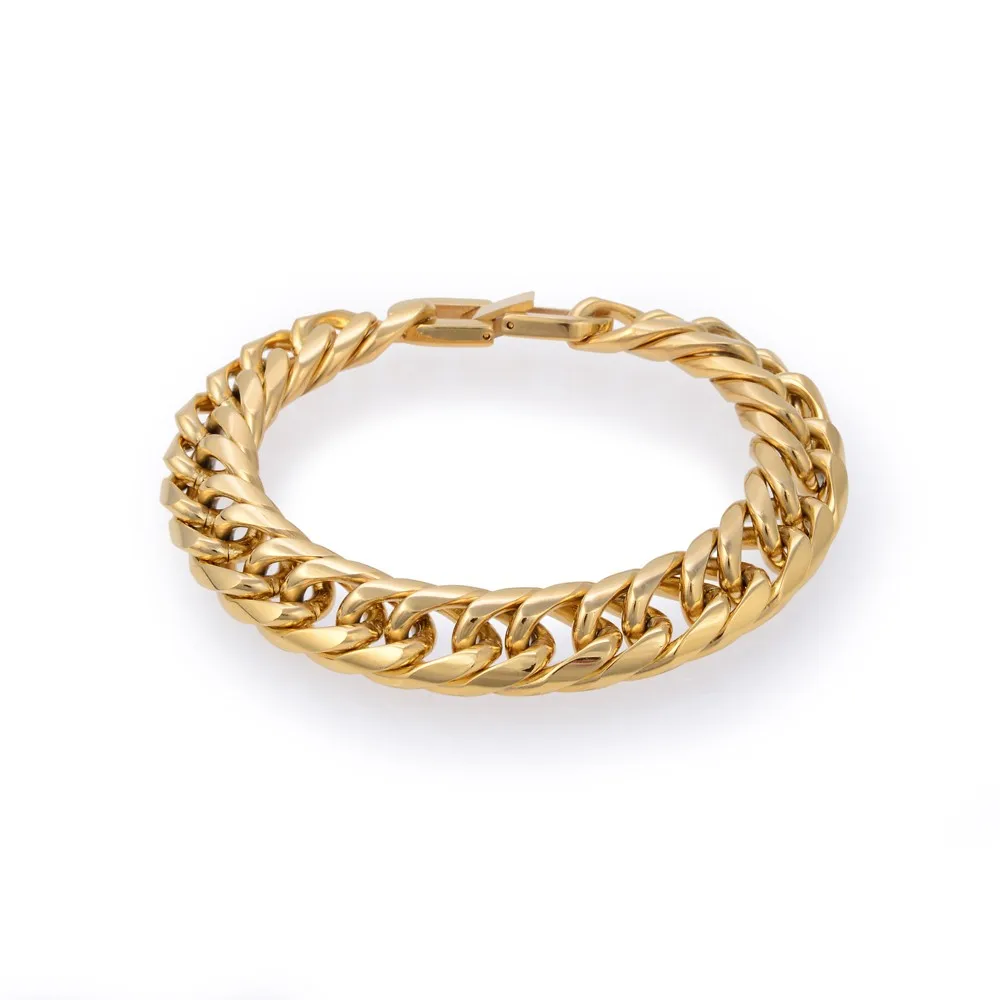 Fashion Edforce Stainless Steel Watch Chain Bracelet Men's Germanium