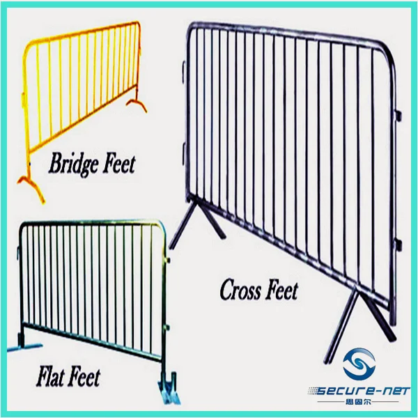 Event fence barrier with movable feature pedestrian using