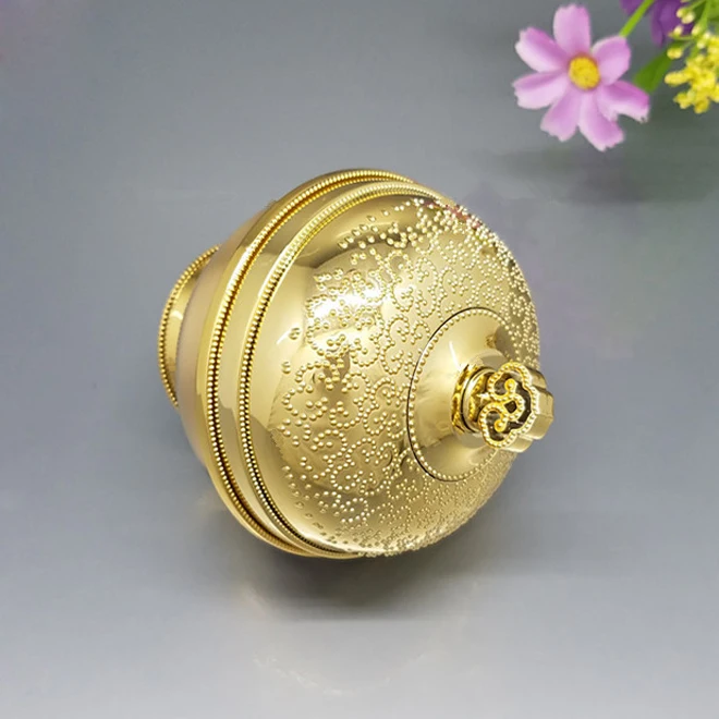 50G Face cream high grade Double wall gold cosmetics empty crown plastic Acrylic jar for skin care packaging with base