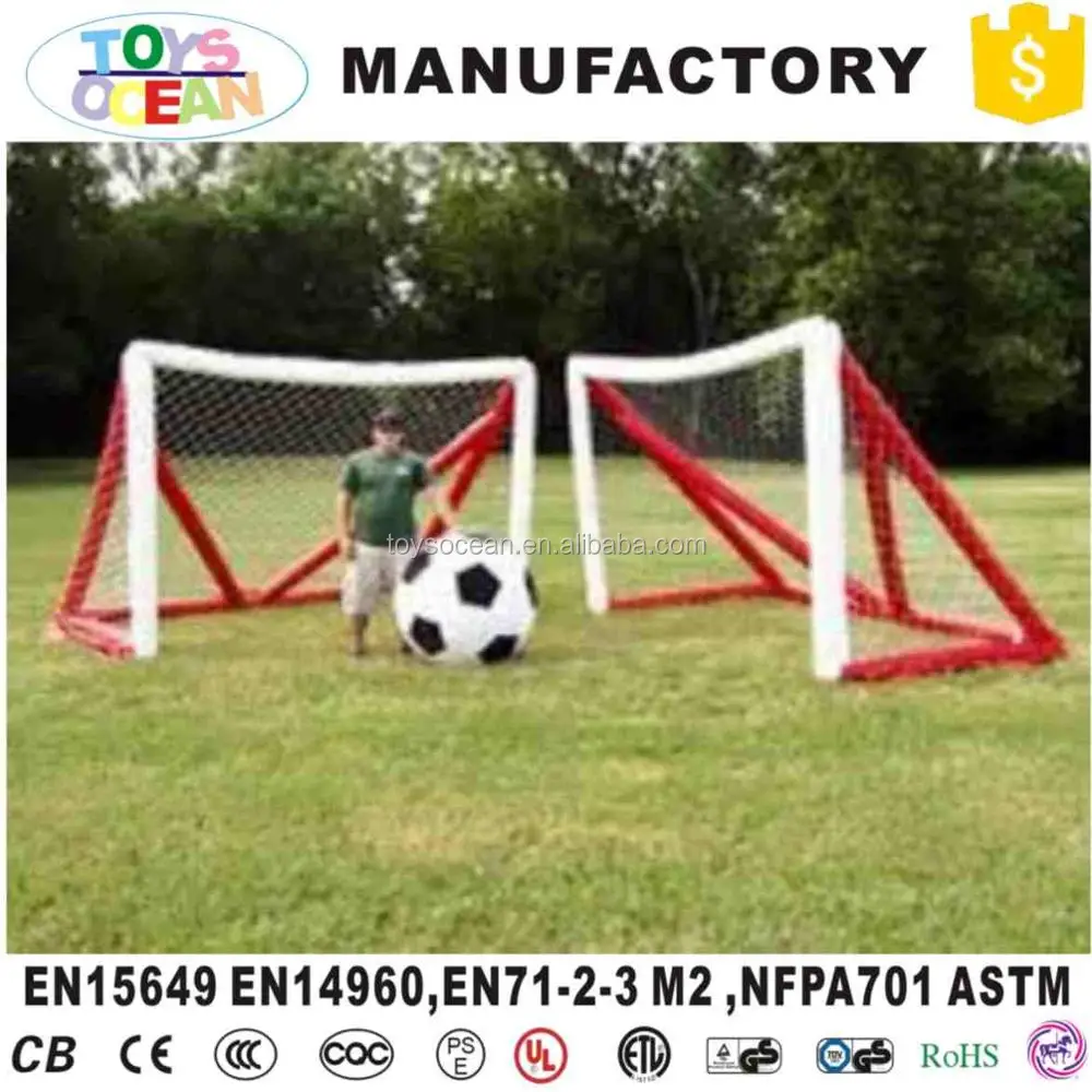 Giant Inflatable Football Goal Post With Big Soccer For Adults Playing
