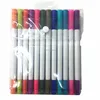 12 Pack Fine Point Brush Marker Pens Dual Tip Art Marker Set