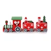 Wooden Christmas Decoration Little Train Table Decoration with Two wagons
