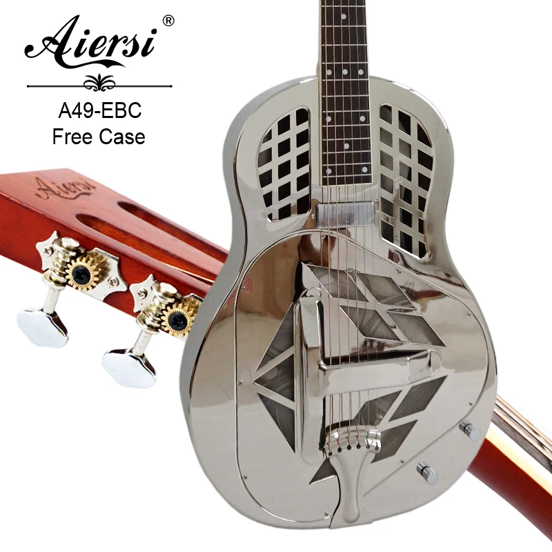 Custom Aiersi Brand Metal Nickel Gloss Brass Body Tricone Electric
