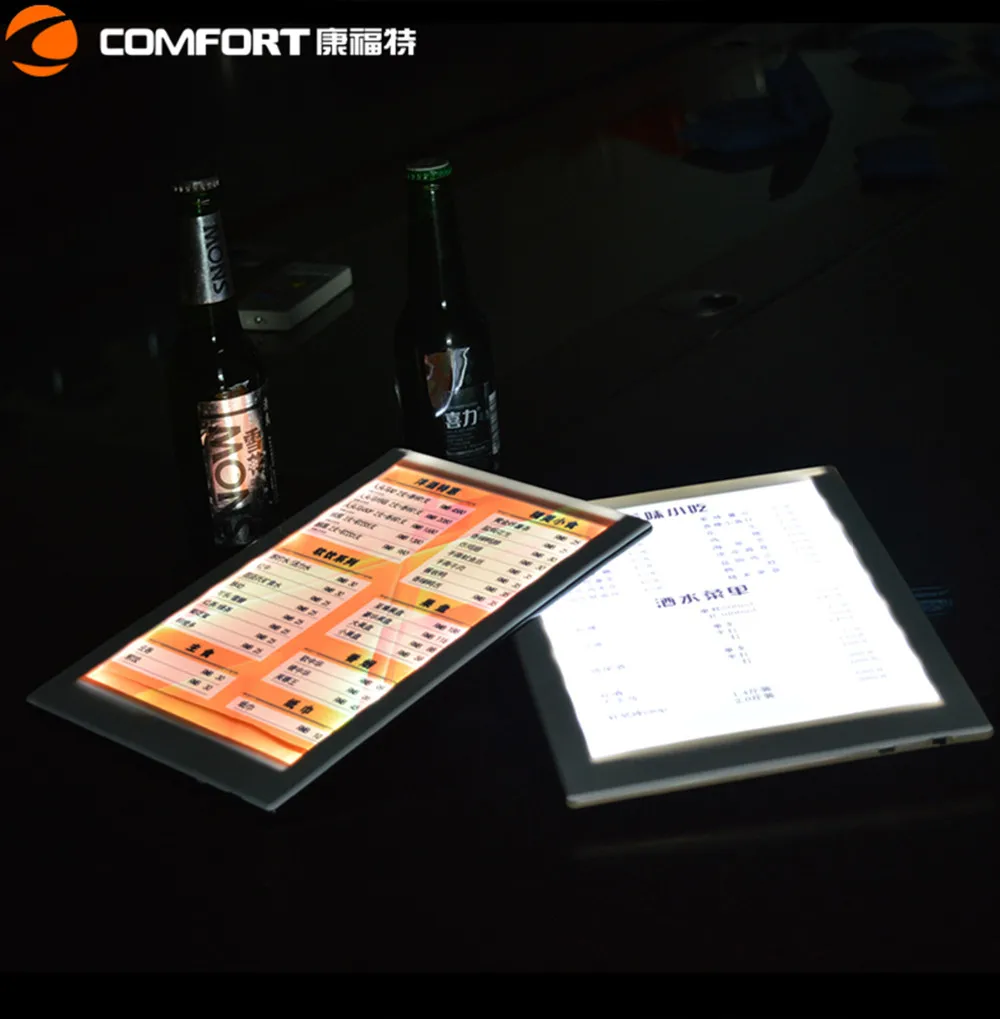 Wholesale Led Light Up Menus Illuminated Menu Cover Restaurant Menu Cover Buy Light Restuarant