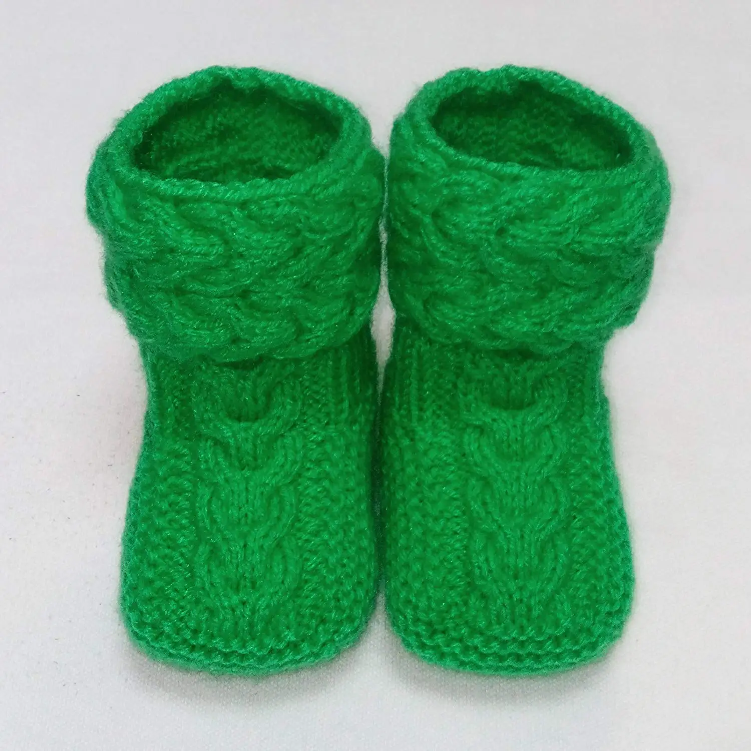 green baby booties