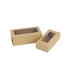 Custom logo high quality kraft paper drawer box with die cut pvc window