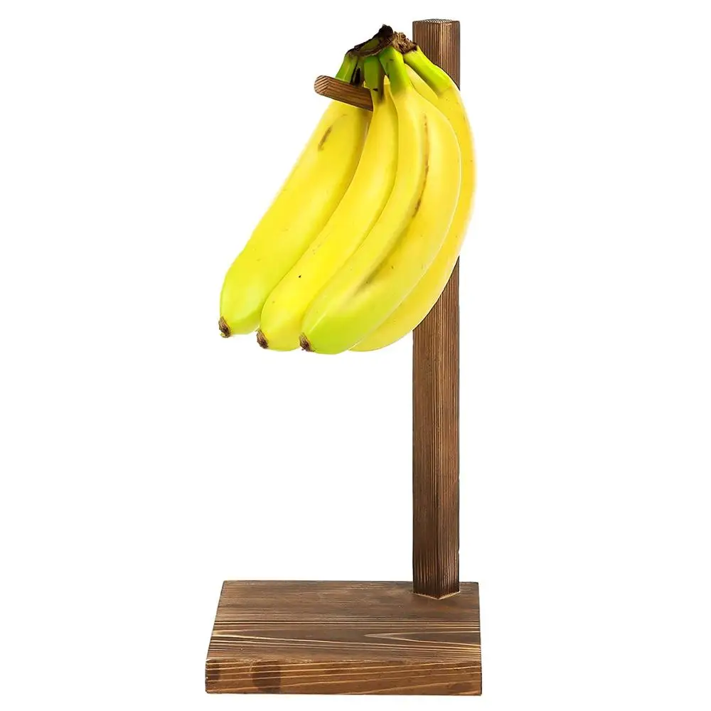 Natural Wood Banana Hanger Stand,Kitchen Fruit Holder Tree Rack Buy Supermarket Fruit Stand