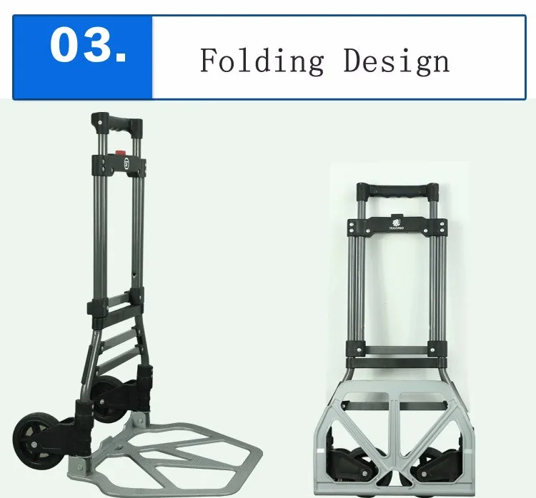 Twowheel 90 Kgs Load Capacity Foldable Hand Trolley Folding Luggage