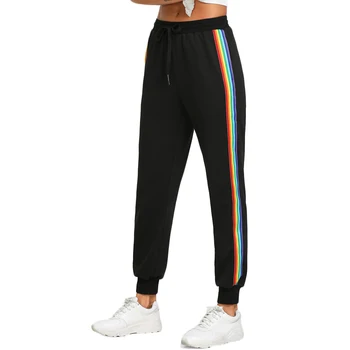 rainbow side stripe pants