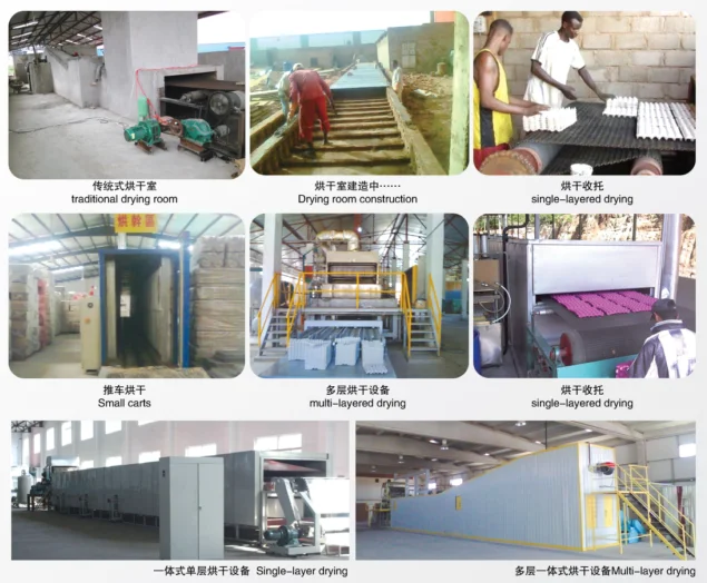 Egg Tray Traditional Drying Line / Conveyor Belt Dryer / Brick Oven