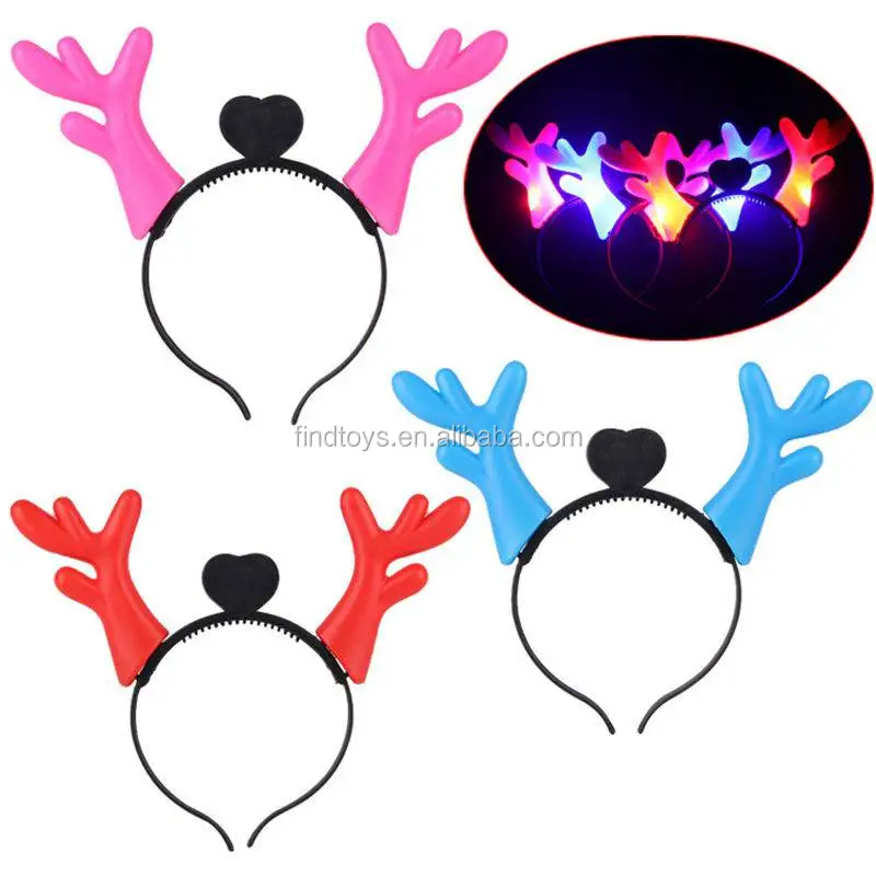 light up reindeer antlers headband