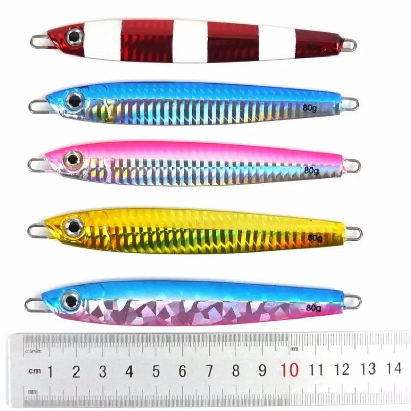 Metal Bait Lead Jigs Metal Bait Jigs Assorted Colors 80 G 125mm Sea ...